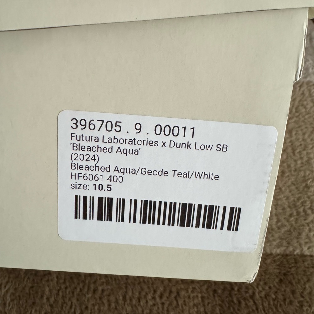 FUTURA LABORATORIES X DUNK LOW SB 'BLEACHED AQUA' size 10.5
